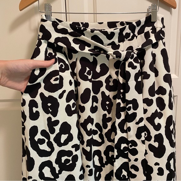 NWT Talbots Pleated Tie Waist Midi Leopard Skirt - Picture 7 of 8